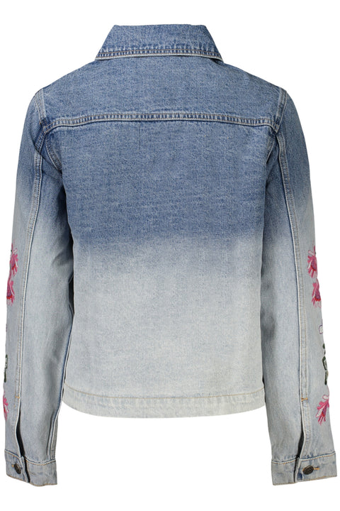 Desigual Giubbotto In Jeans Donna Blu