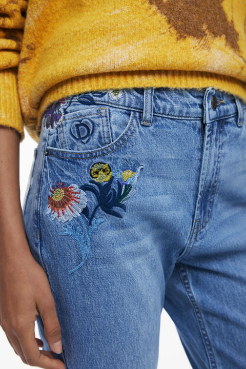 Desigual Jeans Denim Donna Azzurro