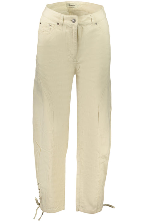 Desigual Pantalone Donna Beige