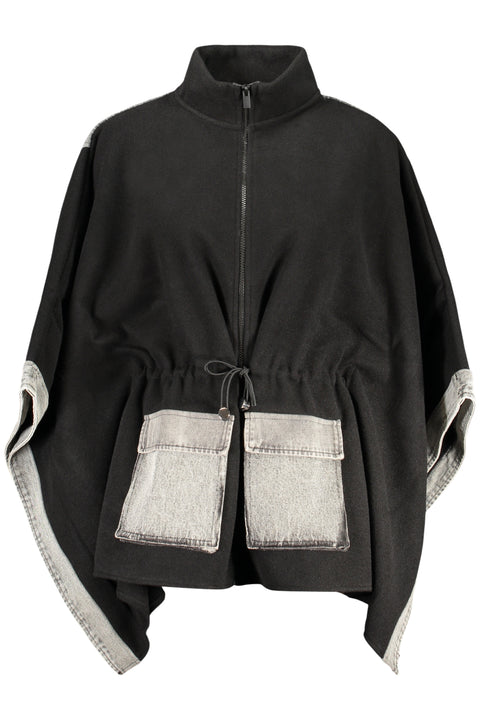 Desigual Poncho Donna Nero