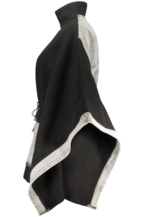 Desigual Poncho Donna Nero