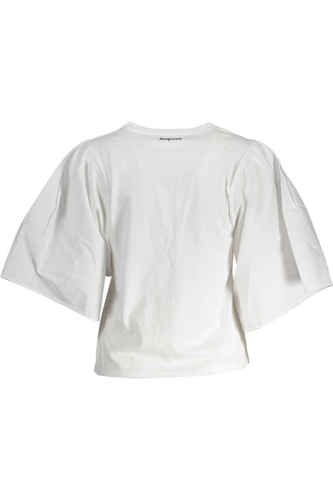 Desigual T-Shirt Maniche Corte Donna Bianco