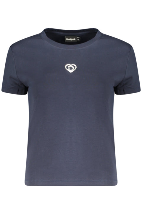 Desigual T-Shirt Maniche Corte Donna Blu