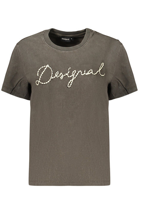 Desigual T-Shirt Maniche Corte Donna Grigio