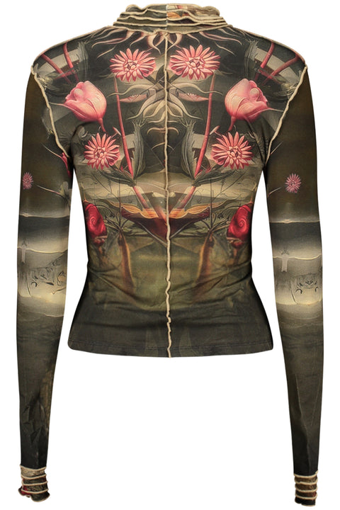 Desigual T-Shirt Maniche Lunghe Donna Nero