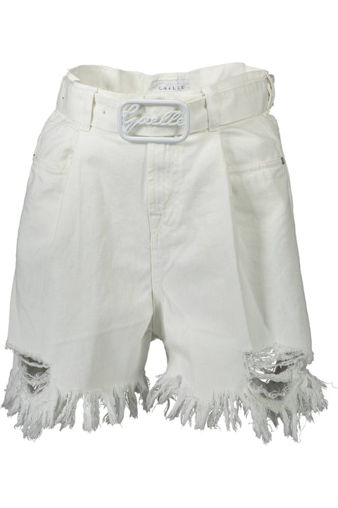 Gaelle Paris Pantalone Short Donna Bianco