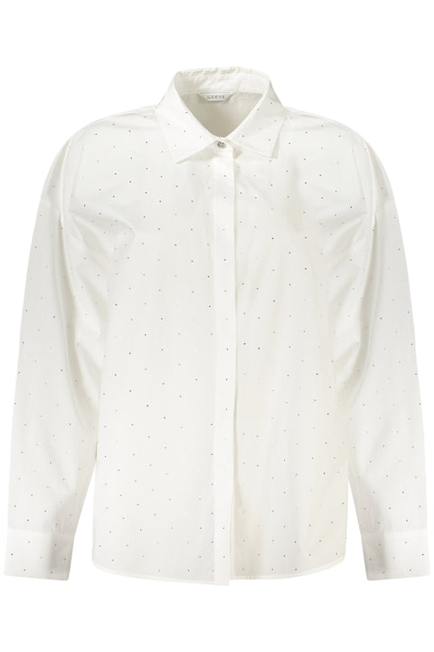 Guess Jeans Camicia Maniche Lunghe Donna Bianco