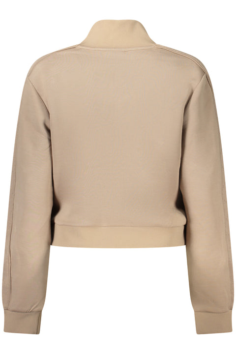 Guess Jeans Felpa Con Zip Donna Beige