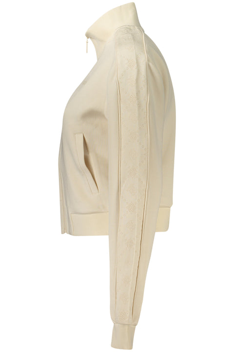 Guess Jeans Felpa Con Zip Donna Beige