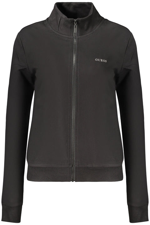 Guess Jeans Felpa Con Zip Donna Nero