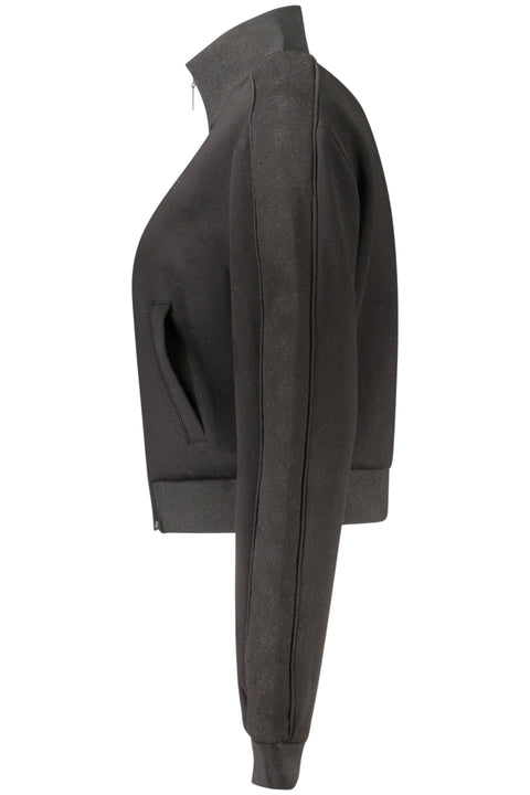 Guess Jeans Felpa Con Zip Donna Nero