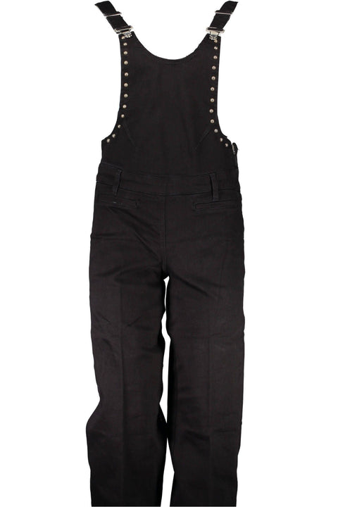 Guess Jeans Pantalone A Salopette Donna Nero