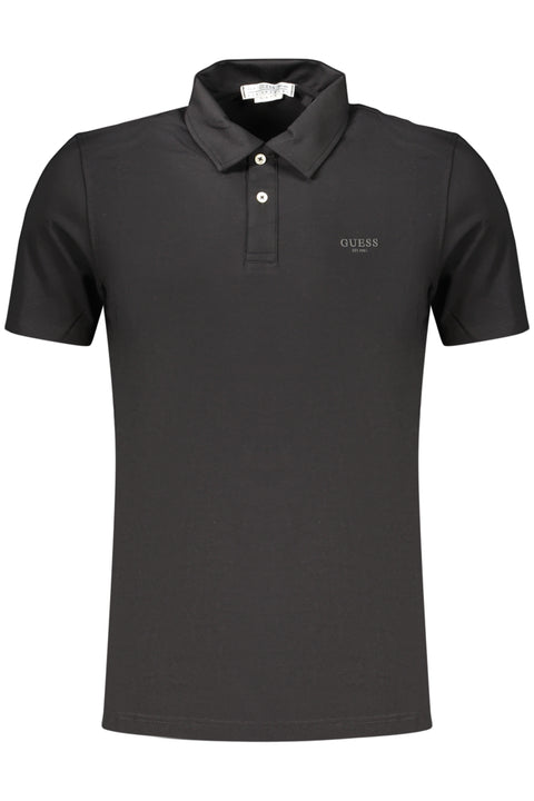 Guess Jeans Polo Maniche Corte Uomo Nero