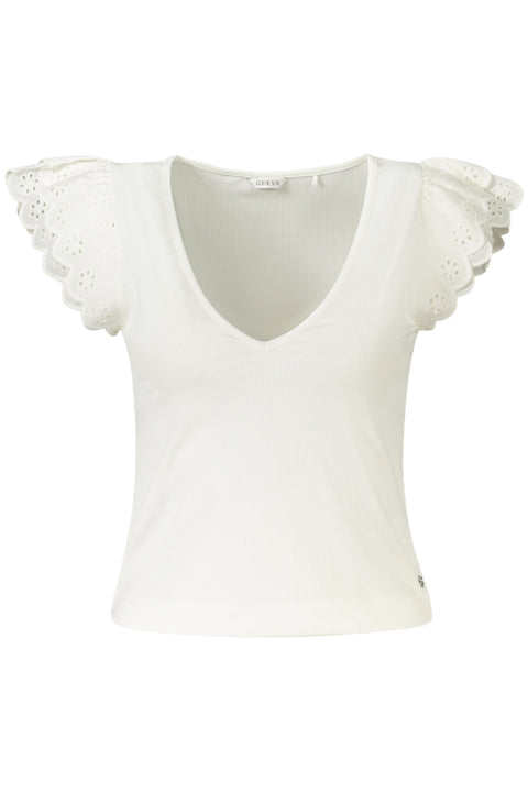 Guess Jeans T-Shirt Maniche Corte Donna Bianco