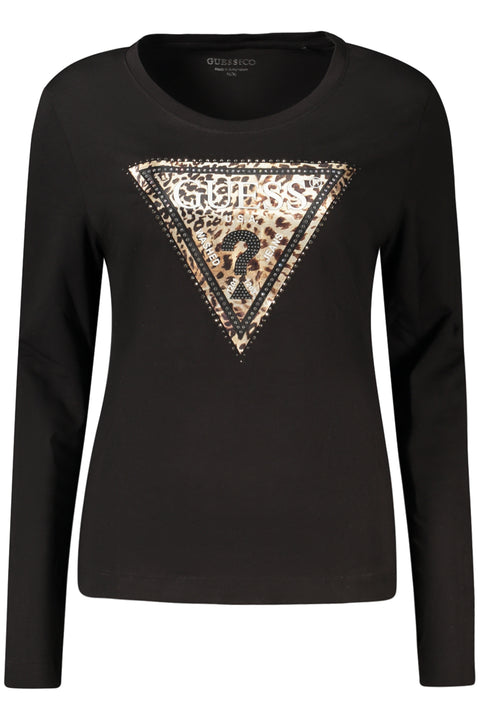 Guess Jeans T-Shirt Maniche Lunghe Donna Nero