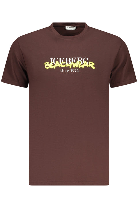 Iceberg T-Shirt Maniche Corte Uomo Marrone