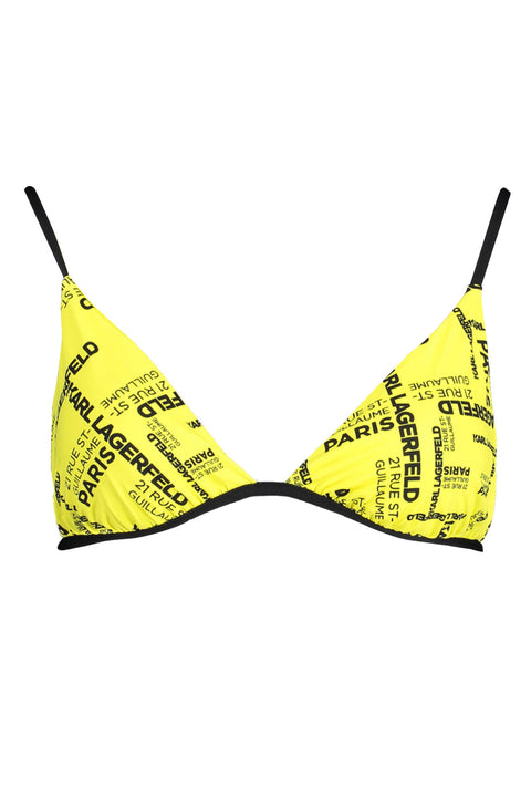 Karl Lagerfeld Beachwear Costume Parte Sopra Donna Giallo