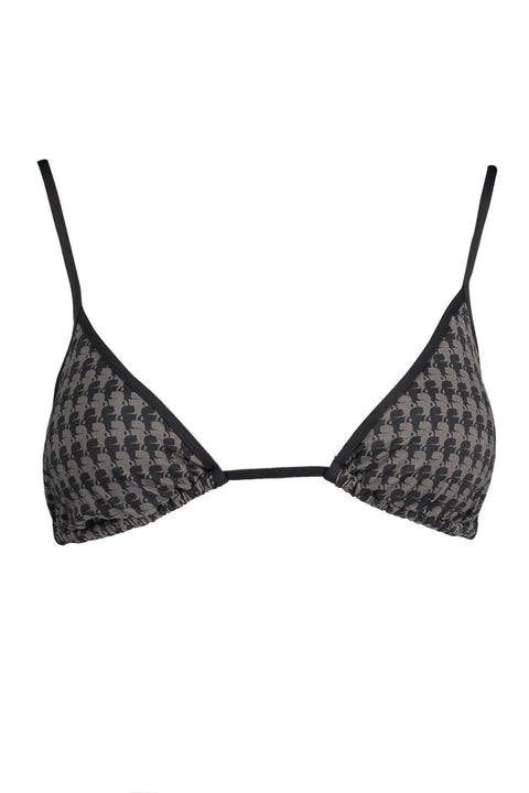 Karl Lagerfeld Beachwear Costume Parte Sopra Donna Nero