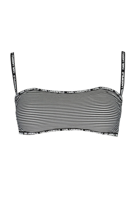 Karl Lagerfeld Beachwear Costume Parte Sopra Donna Nero