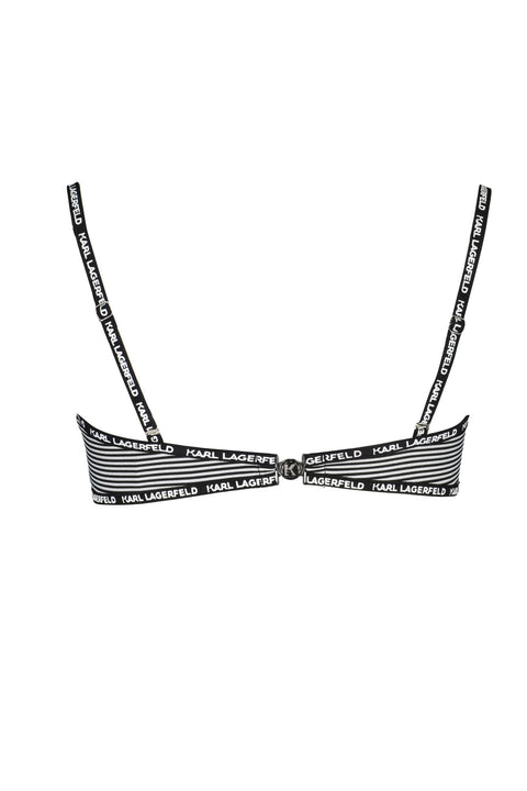 Karl Lagerfeld Beachwear Costume Parte Sopra Donna Nero