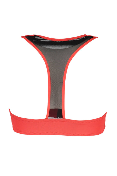 Karl Lagerfeld Beachwear Costume Parte Sopra Donna Rosso