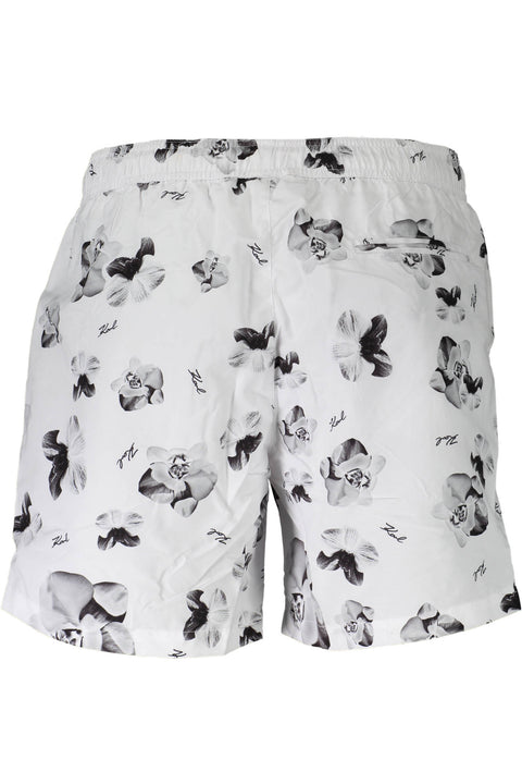 Karl Lagerfeld Beachwear Costume Parte Sotto Uomo Bianco