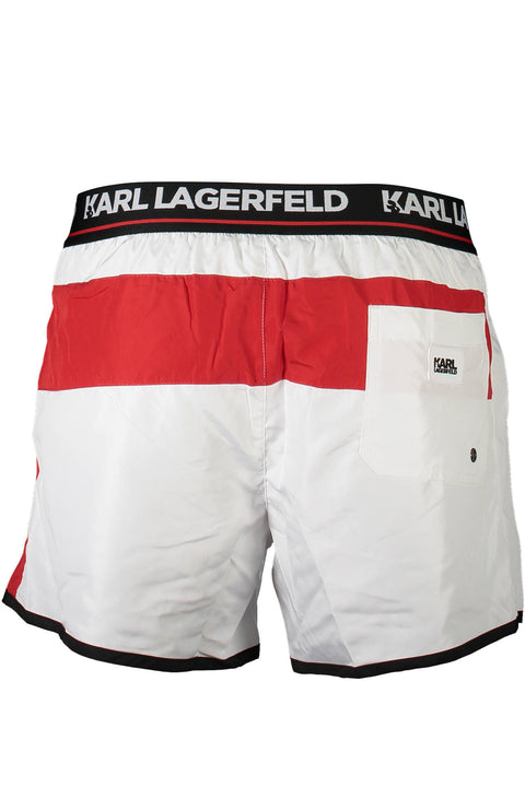Karl Lagerfeld Beachwear Costume Parte Sotto Uomo Bianco