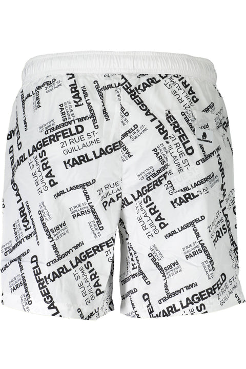 Karl Lagerfeld Beachwear Costume Parte Sotto Uomo Bianco