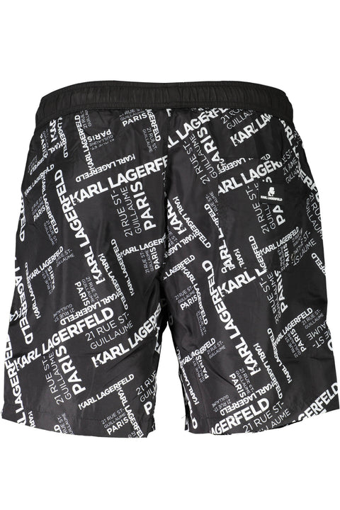 Karl Lagerfeld Beachwear Costume Parte Sotto Uomo Nero