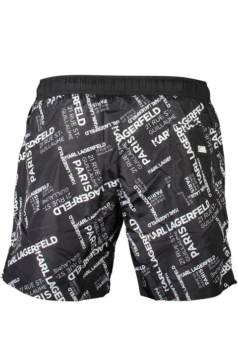 Karl Lagerfeld Beachwear Costume Parte Sotto Uomo Nero