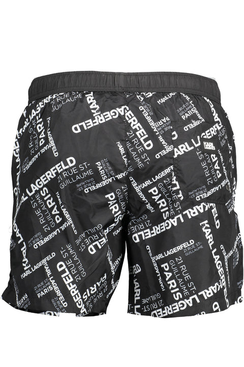 Karl Lagerfeld Beachwear Costume Parte Sotto Uomo Nero