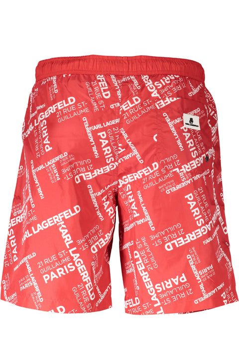 Karl Lagerfeld Beachwear Costume Parte Sotto Uomo Rosso