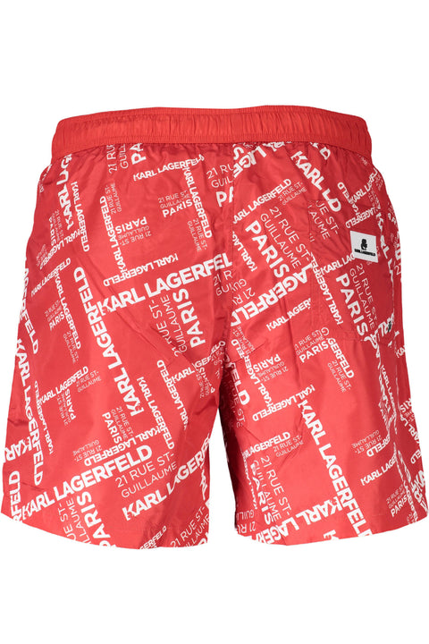 Karl Lagerfeld Beachwear Costume Parte Sotto Uomo Rosso