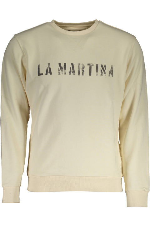 La Martina Felpa Senza Zip Uomo Bianco
