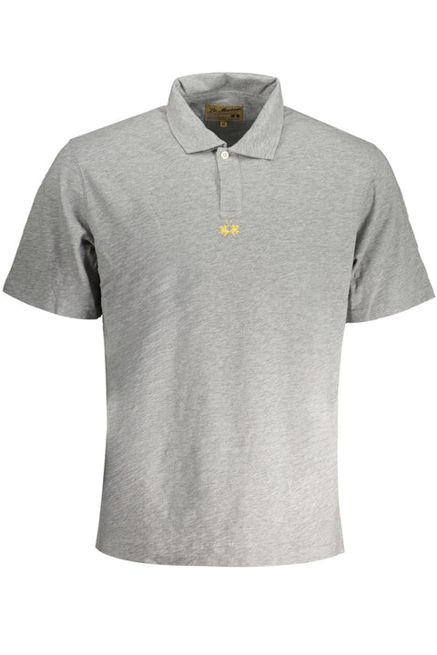 La Martina Polo Maniche Corte Uomo Grigio