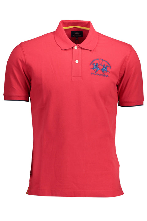 La Martina Polo Maniche Corte Uomo Rosso