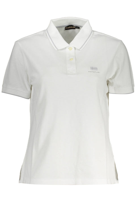 Napapijri Polo Maniche Corte Donna Bianco
