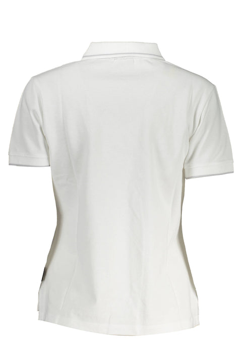 Napapijri Polo Maniche Corte Donna Bianco