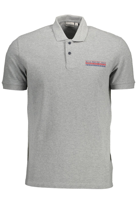 Napapijri Polo Maniche Corte Uomo Grigio