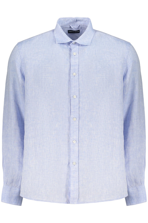North Sails Camicia Maniche Corte Uomo Azzurro