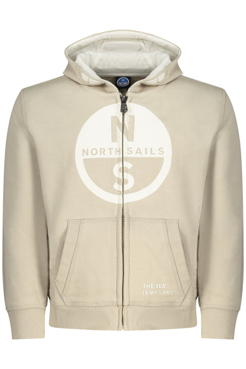 North Sails Felpa Con Zip Bambino Beige