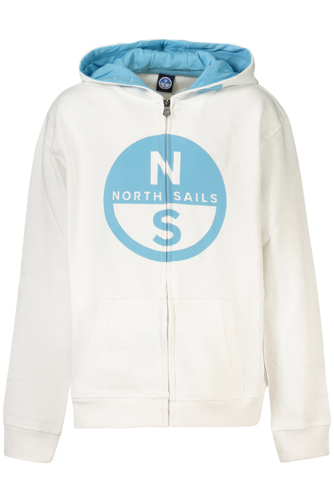North Sails Felpa Con Zip Bambino Bianco