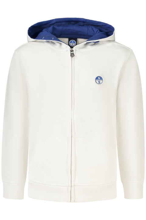 North Sails Felpa Con Zip Bambino Bianco
