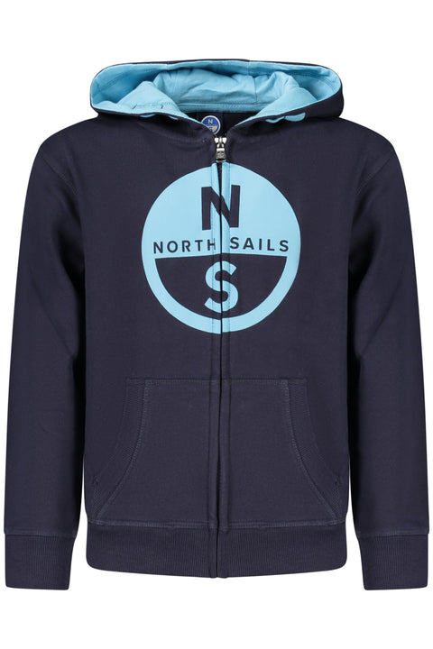 North Sails Felpa Con Zip Bambino Blu
