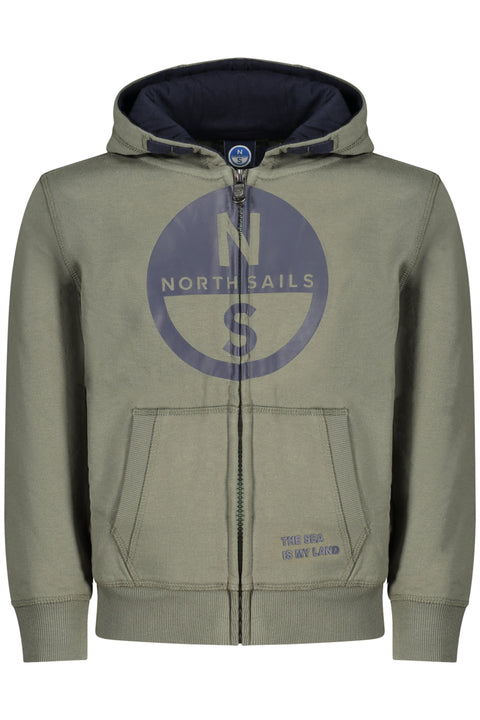North Sails Felpa Con Zip Bambino Verde