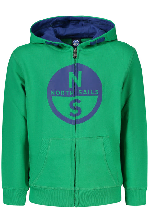 North Sails Felpa Con Zip Bambino Verde