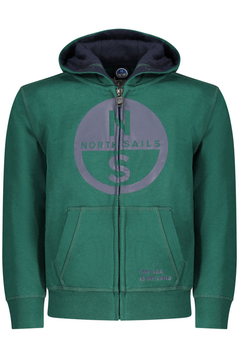 North Sails Felpa Con Zip Bambino Verde