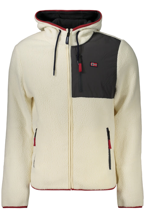 Norway 1963 Felpa Con Zip Uomo Bianco