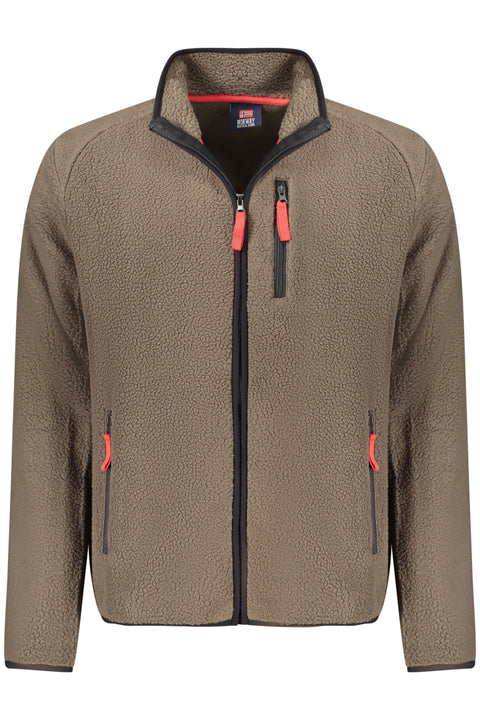 Norway 1963 Felpa Con Zip Uomo Marrone