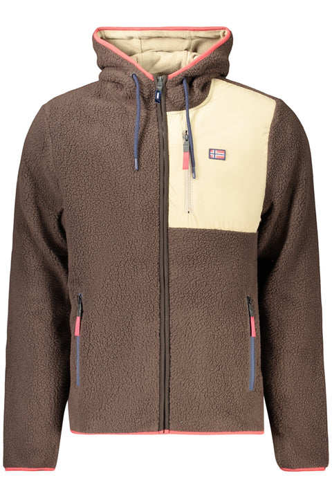 Norway 1963 Felpa Con Zip Uomo Marrone